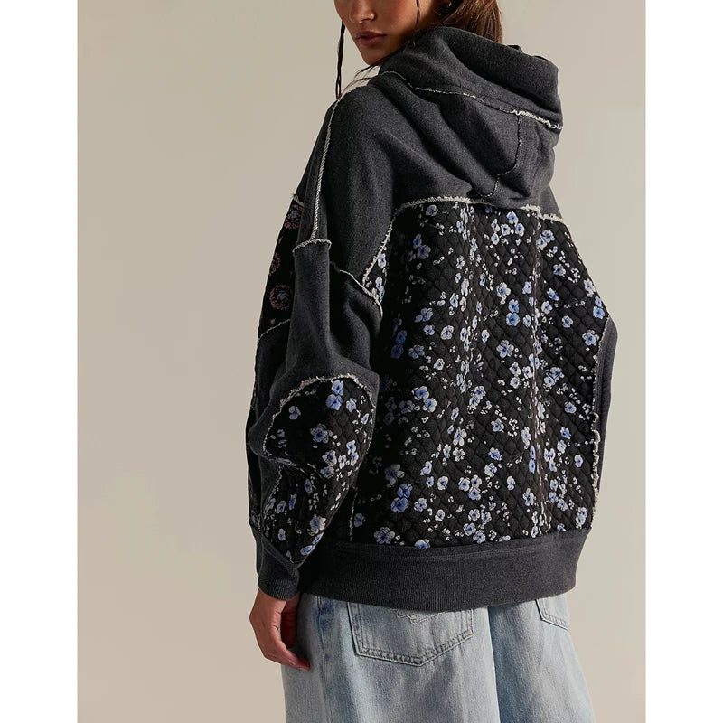 Willow Patchwork Quilted Hoodie