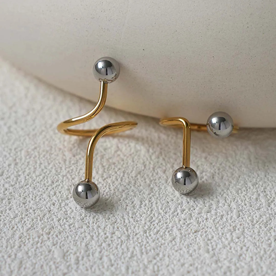 Astria Twin Curve Ring Set