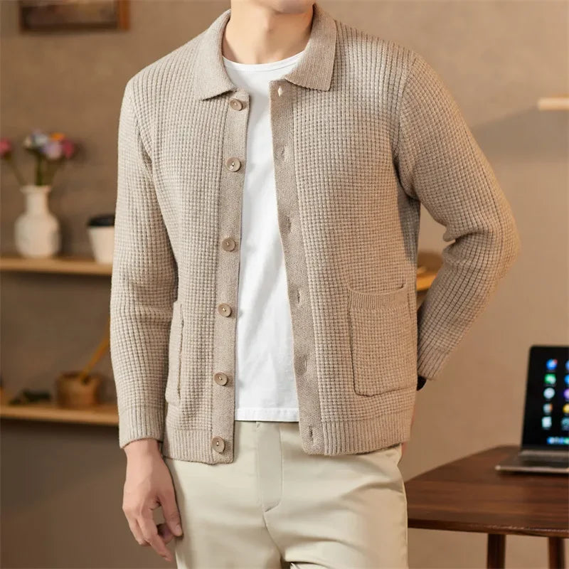 Weston Waffle-Knit Cardigan