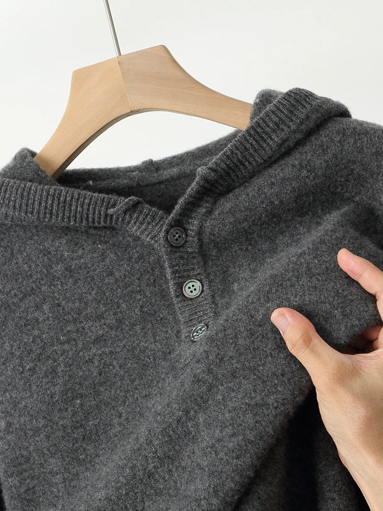 Elmwood Henley Merino Hoodie