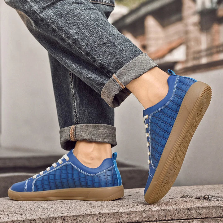 Weston Embossed Genuine Leather Sneakers