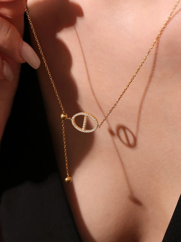 Eterna Circle Lariat Necklace