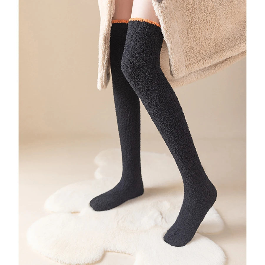 Serene Fuzzy Over-Knee Socks