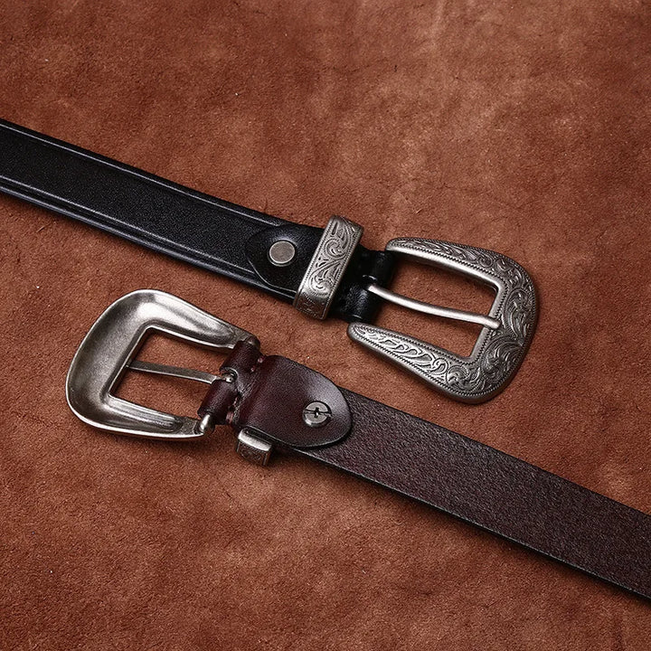 Savannah Engraved Genuine Leather Belt