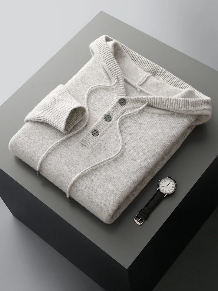 Elmwood Henley Merino Hoodie