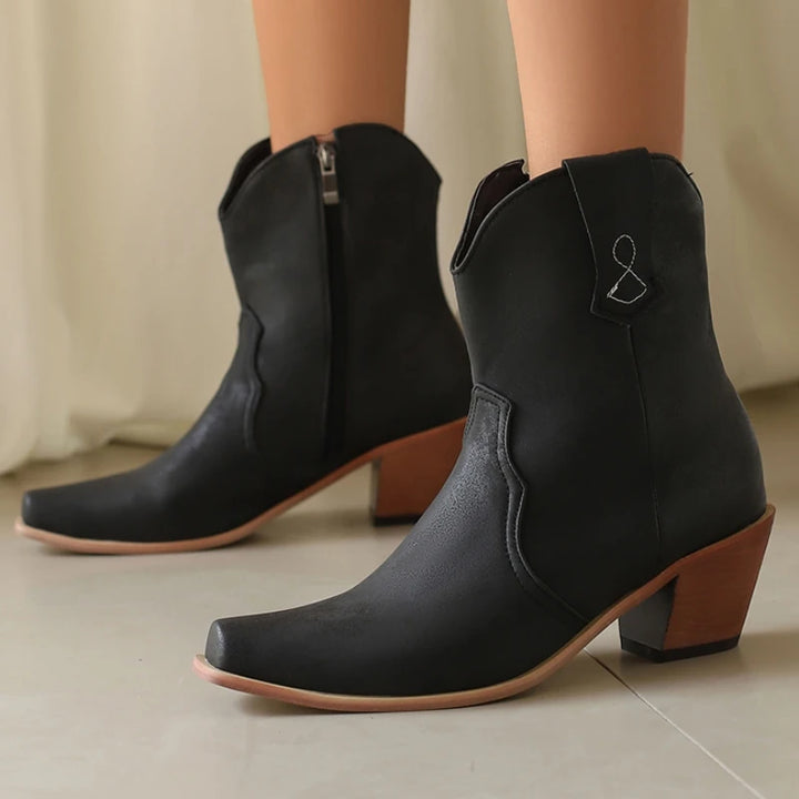 Sierra Leather Western Boots