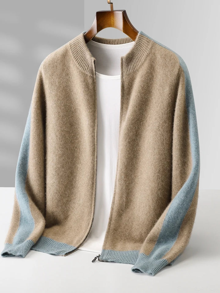 Alfonso Stripe Merino Cardigan