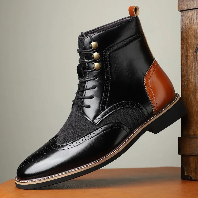 Harrington Brogue Lace-Up Boots