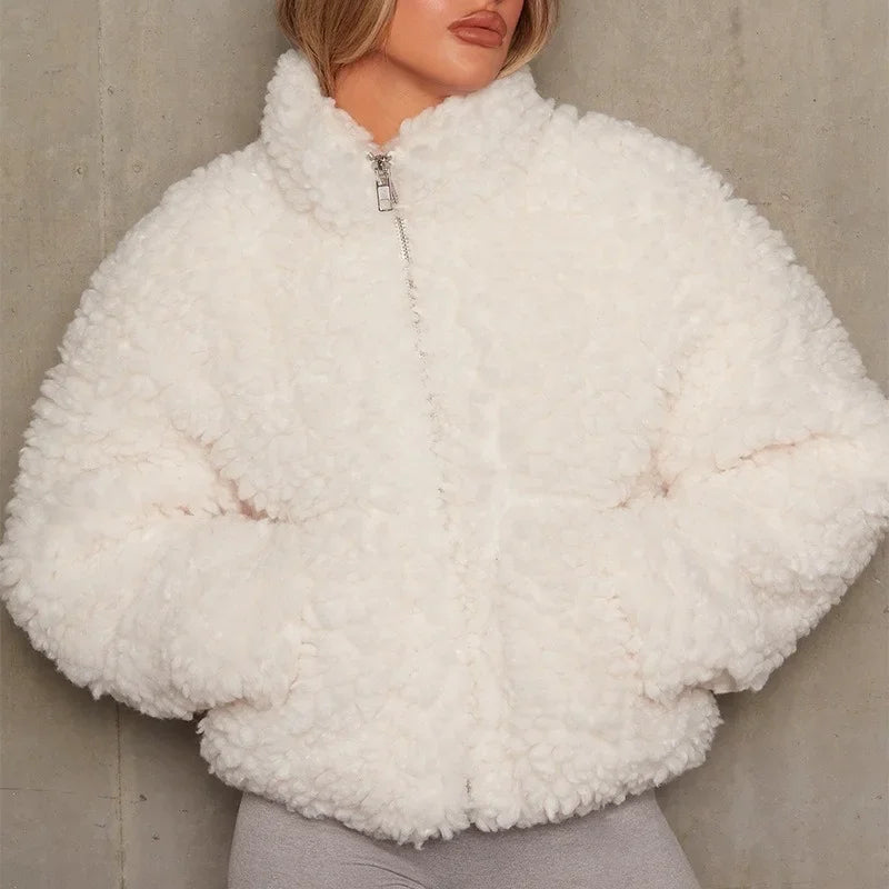Celine Fleece Cropped Jacket