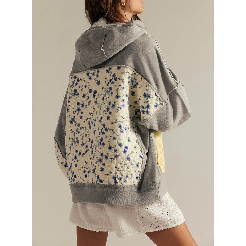 Willow Patchwork Quilted Hoodie