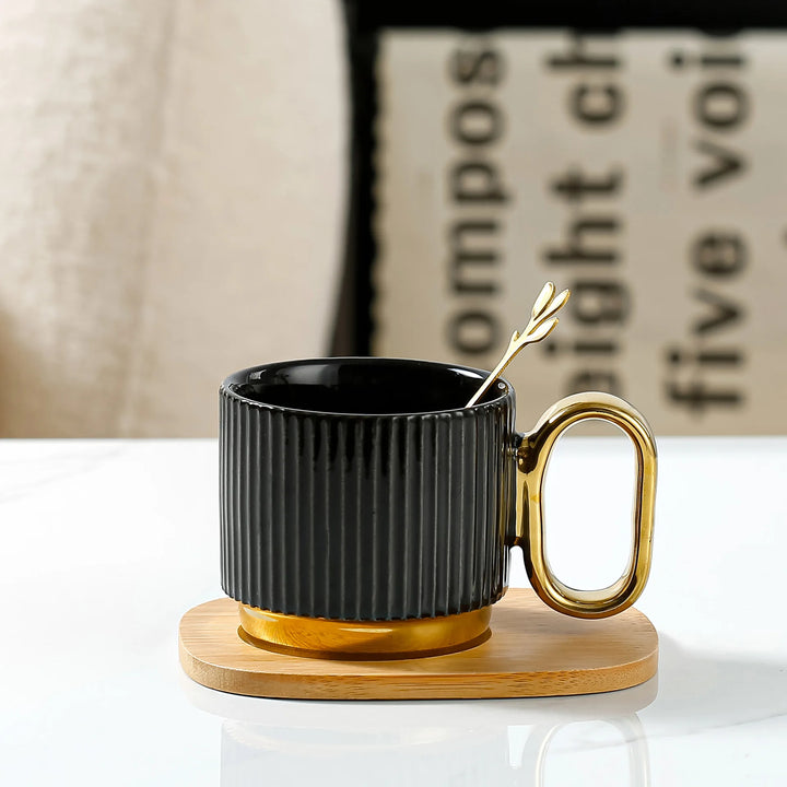 Haute Ribbed Ceramic Mugs