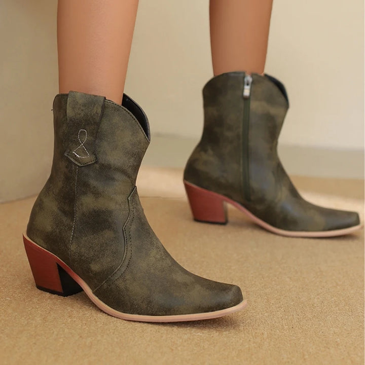 Sierra Leather Western Boots