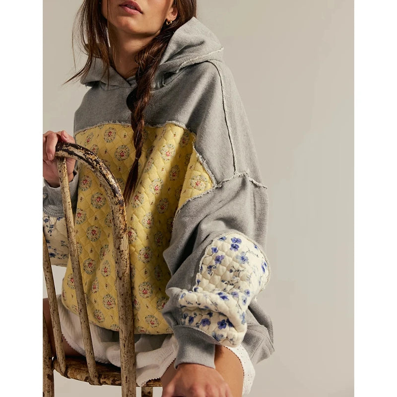 Willow Patchwork Quilted Hoodie