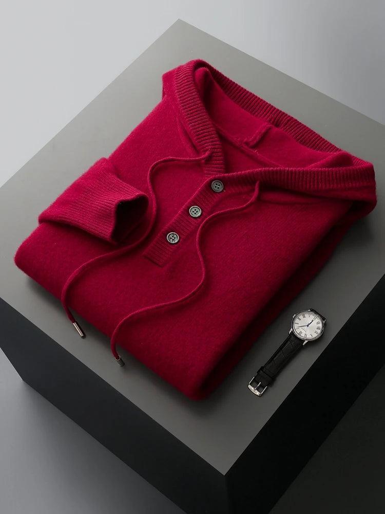 Elmwood Henley Merino Hoodie