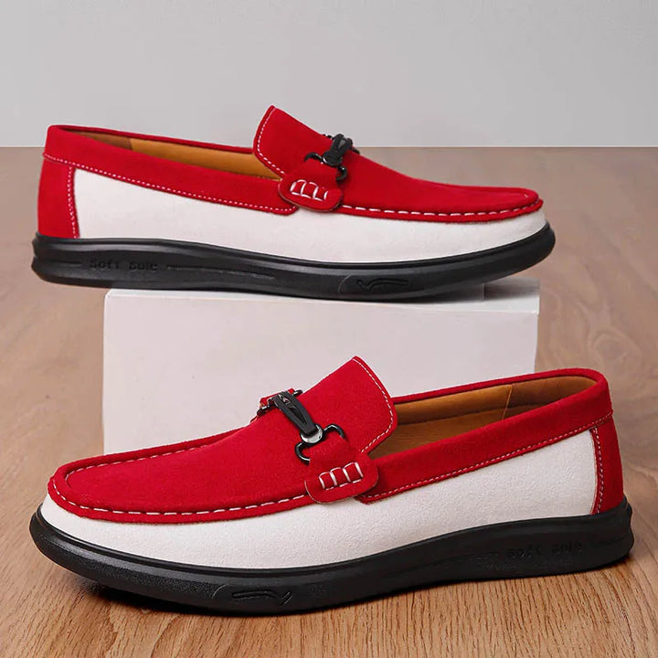 Harrison Cow Suede Bit Loafers