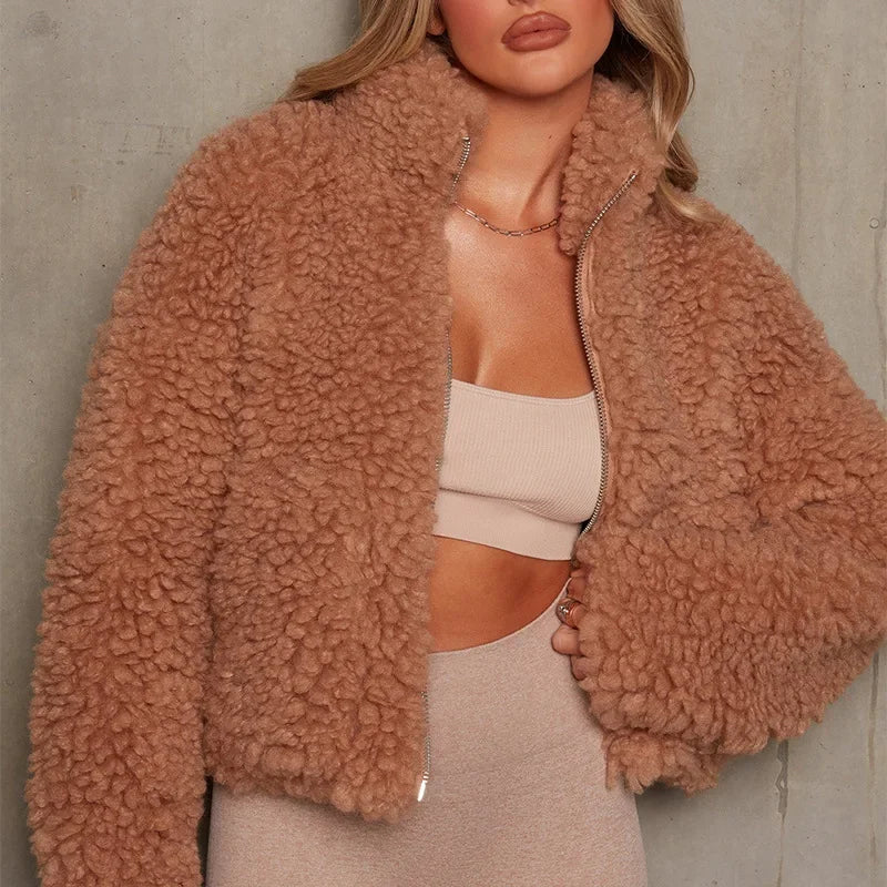 Celine Fleece Cropped Jacket