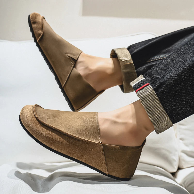 Harland Suede & Leather Slip-Ons