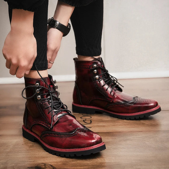 Northfield Brogue Lace Boots