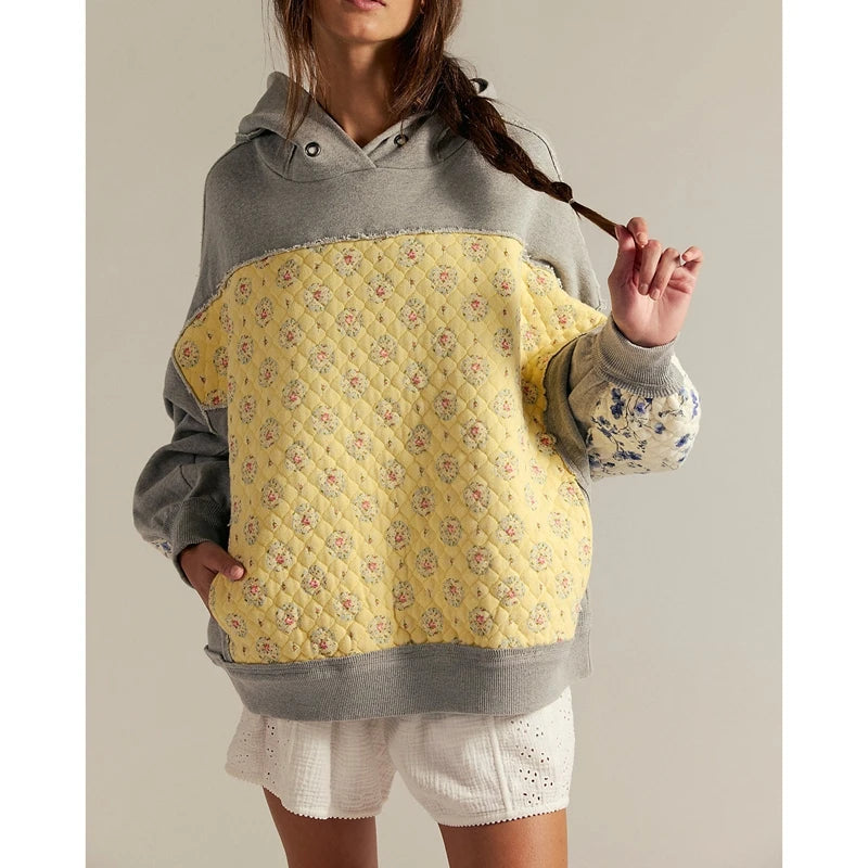 Willow Patchwork Quilted Hoodie