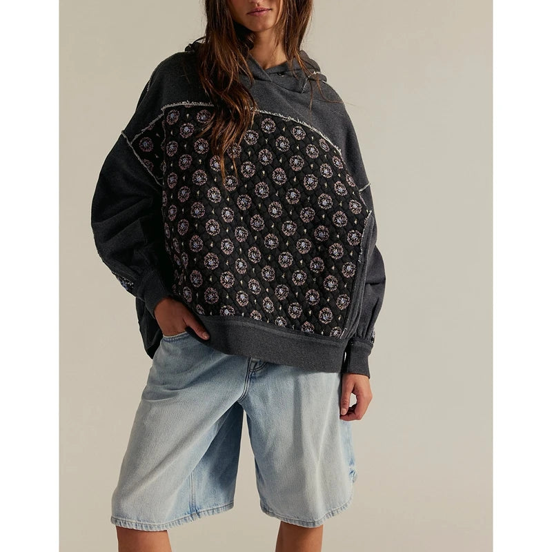 Willow Patchwork Quilted Hoodie