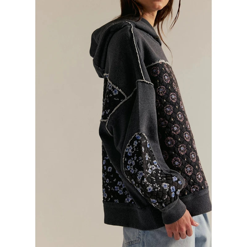Willow Patchwork Quilted Hoodie