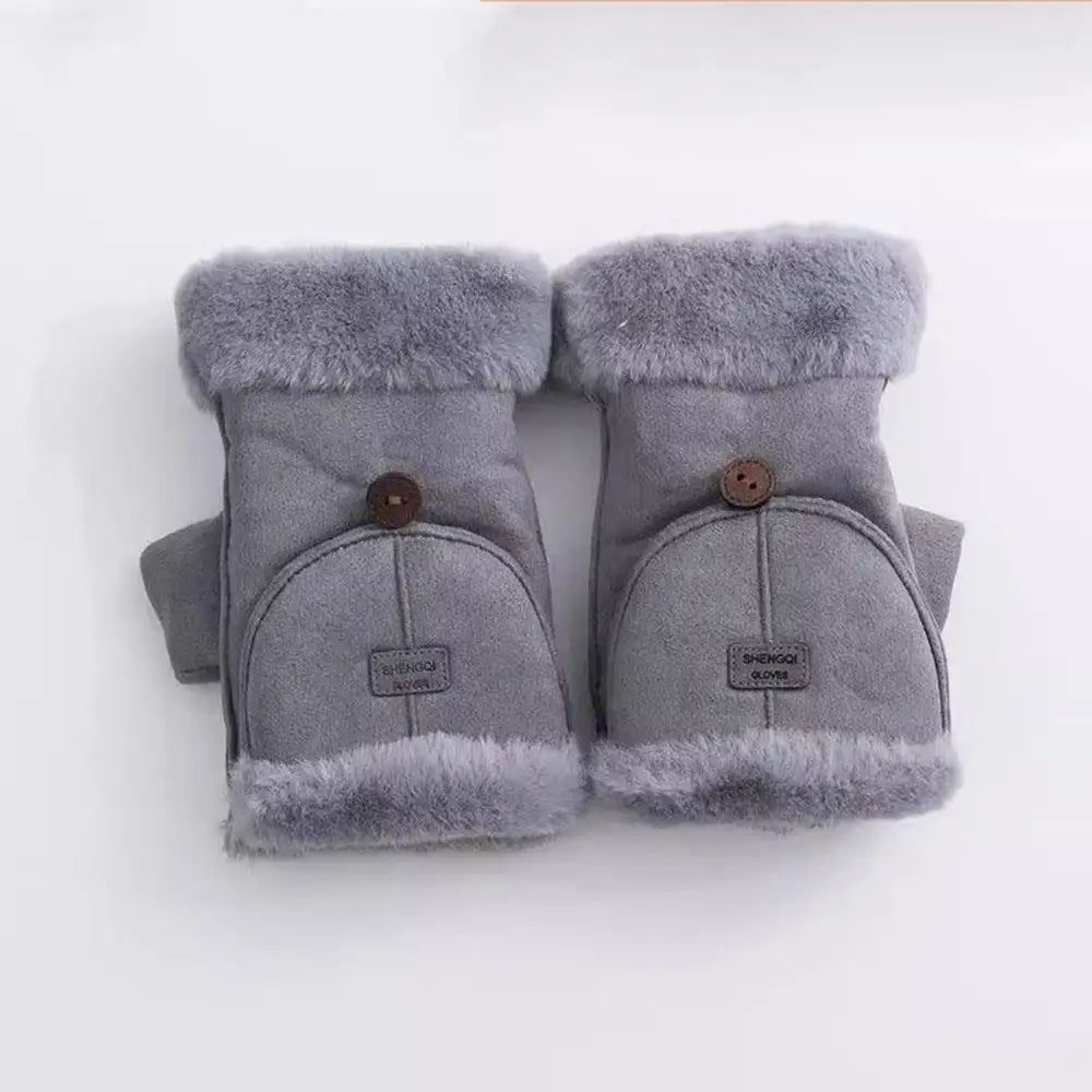 Bria Shearling-Trim Gloves