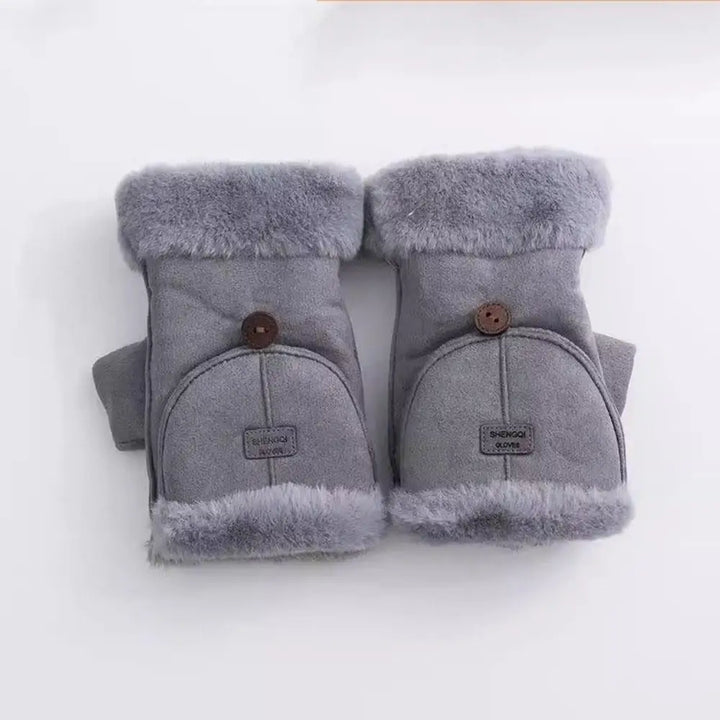 Bria Shearling-Trim Gloves