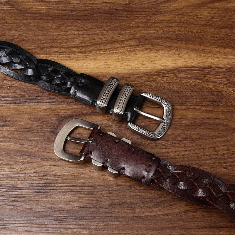 Heritage Braided Genuine Leather Belt