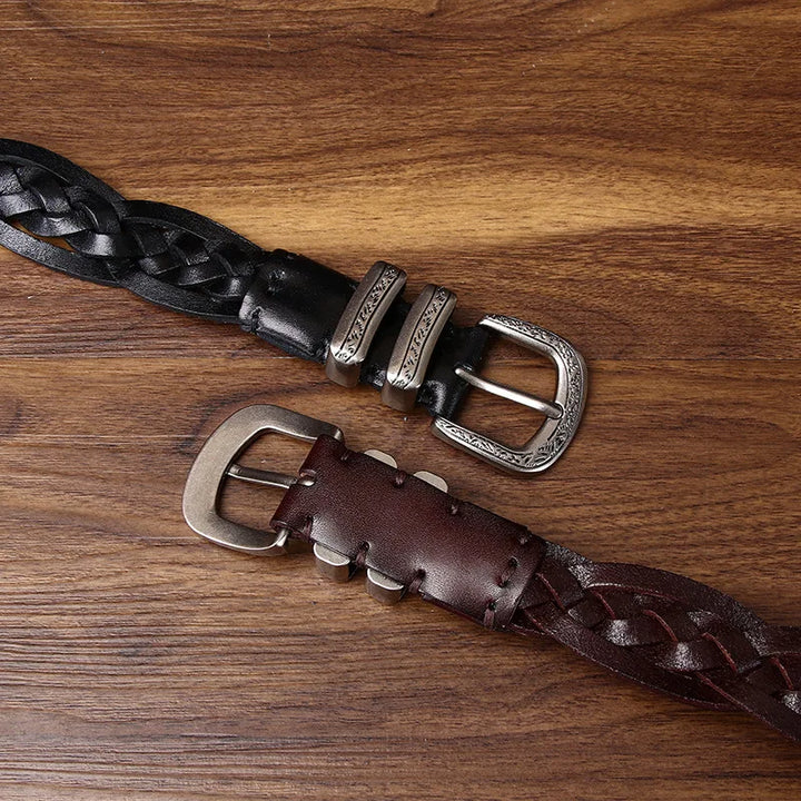 Heritage Braided Genuine Leather Belt