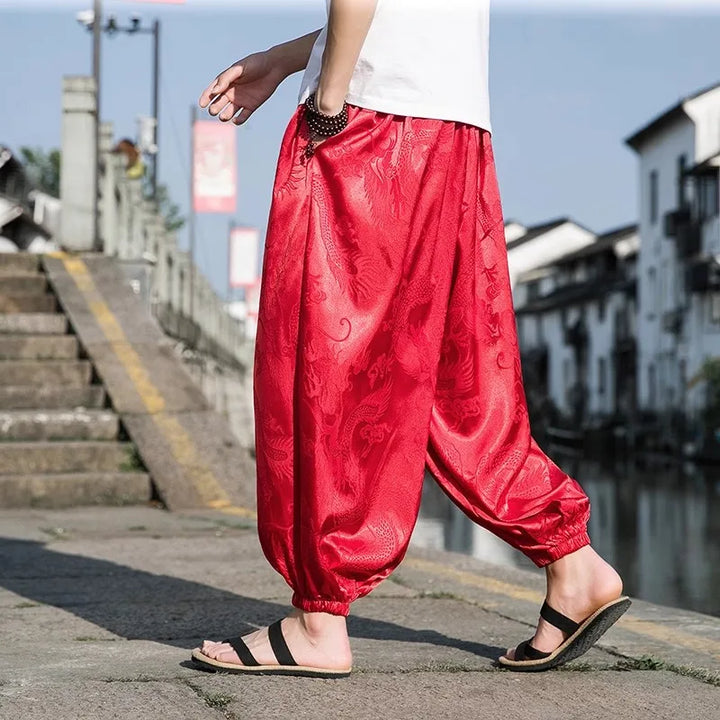 Eastern Jacquard Satin Joggers