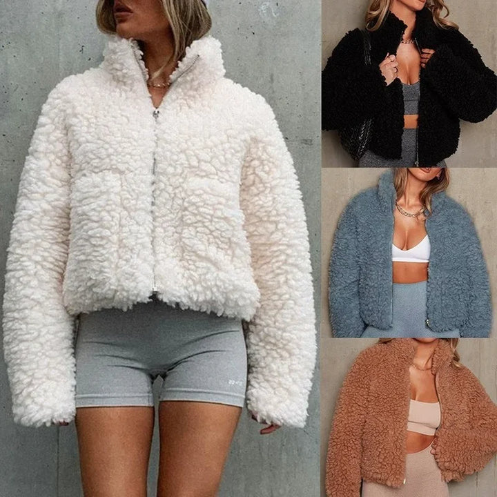 Celine Fleece Cropped Jacket