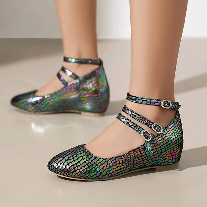 Aurora Ankle-Strap Ballet Flats