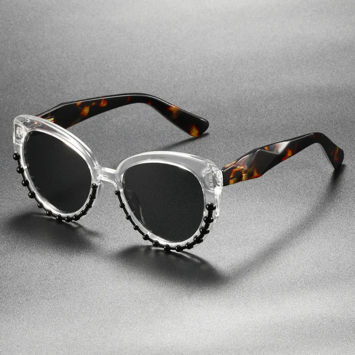 Luna Beaded Cat-Eye Sunglasses