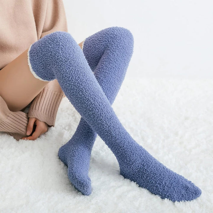 Serene Fuzzy Over-Knee Socks
