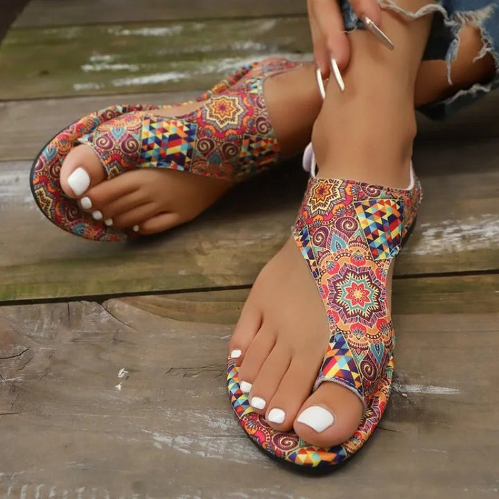 Amelia Boho Cross-Strap Sandals
