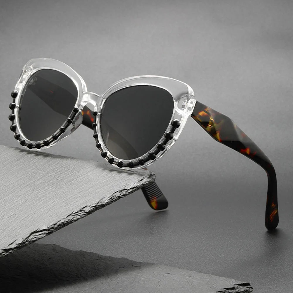 Luna Beaded Cat-Eye Sunglasses