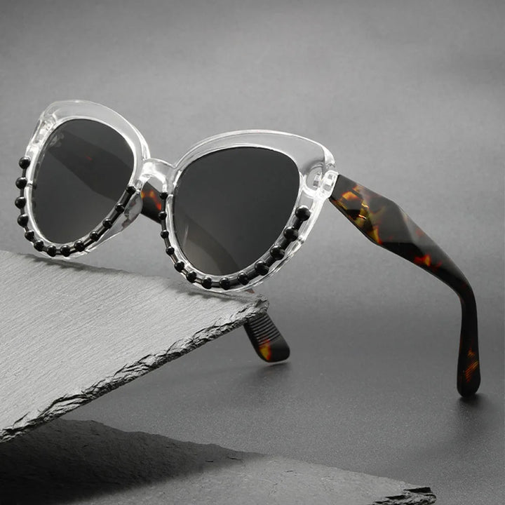 Luna Beaded Cat-Eye Sunglasses