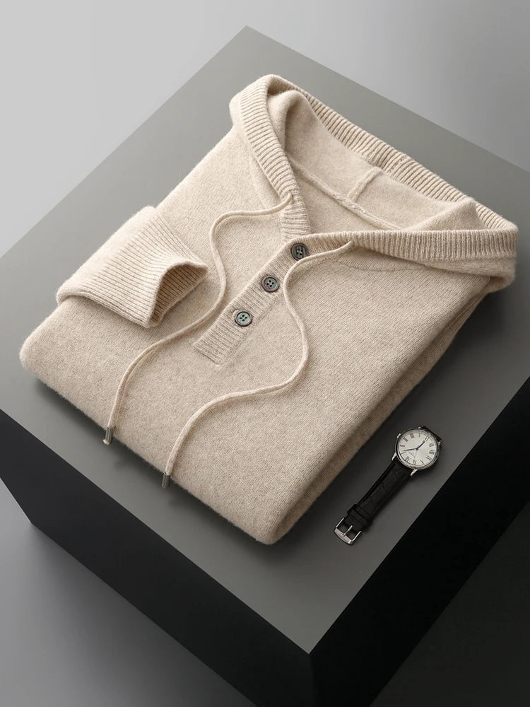 Elmwood Henley Merino Hoodie