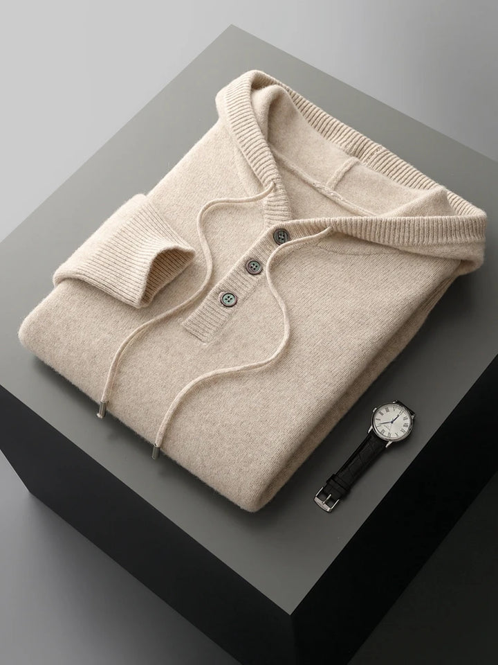 Elmwood Henley Merino Hoodie