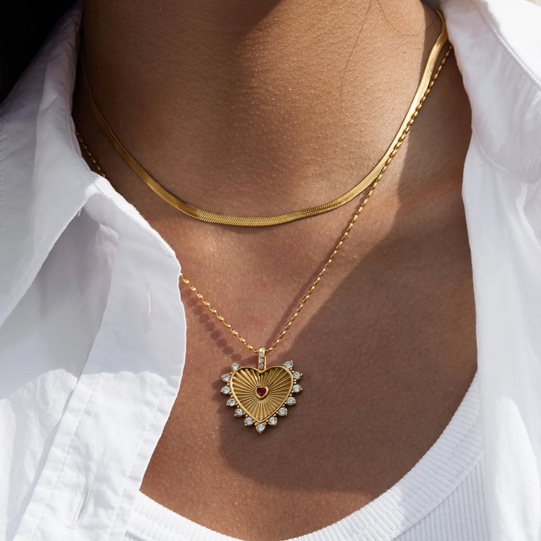 Amore Halo Heart Necklace