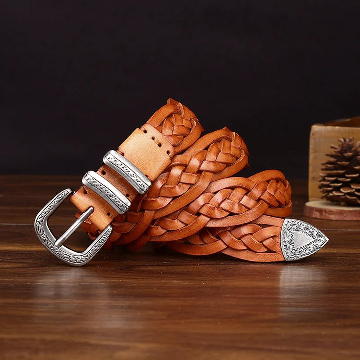 Heritage Braided Genuine Leather Belt