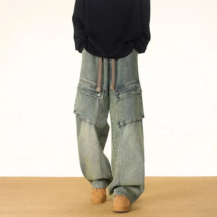Rogue Washed Cargo Denim Pants