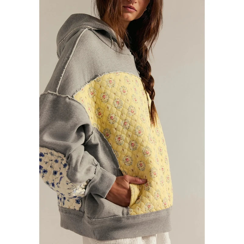 Willow Patchwork Quilted Hoodie