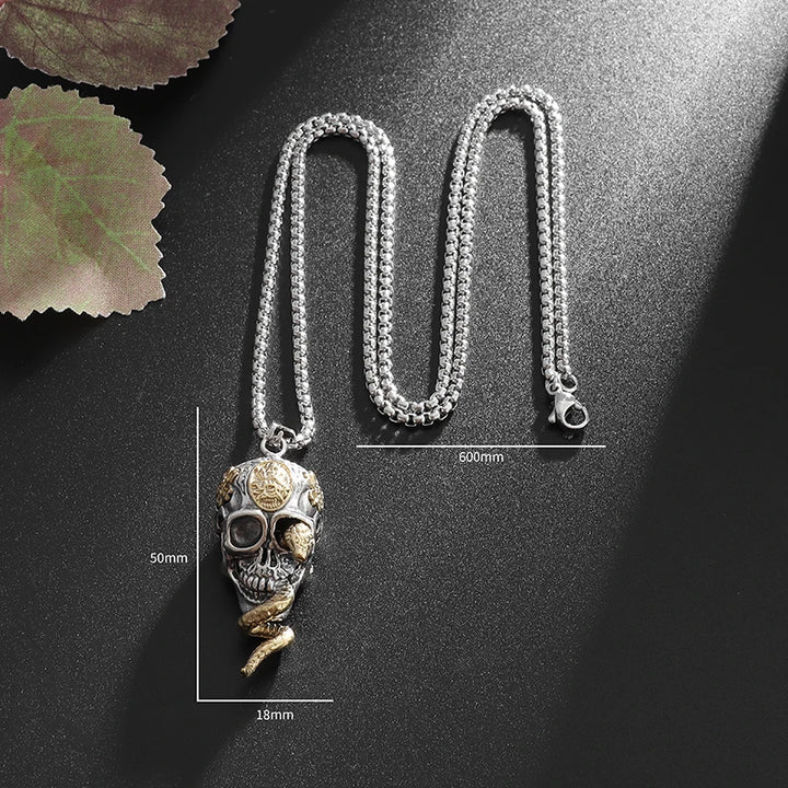Skull & Serpent Necklace