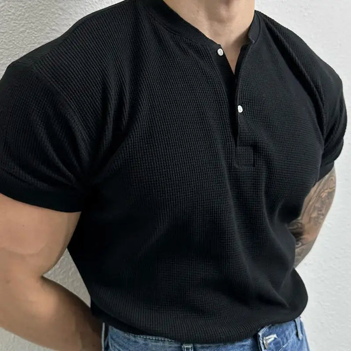 Carter Cotton Waffle Henley