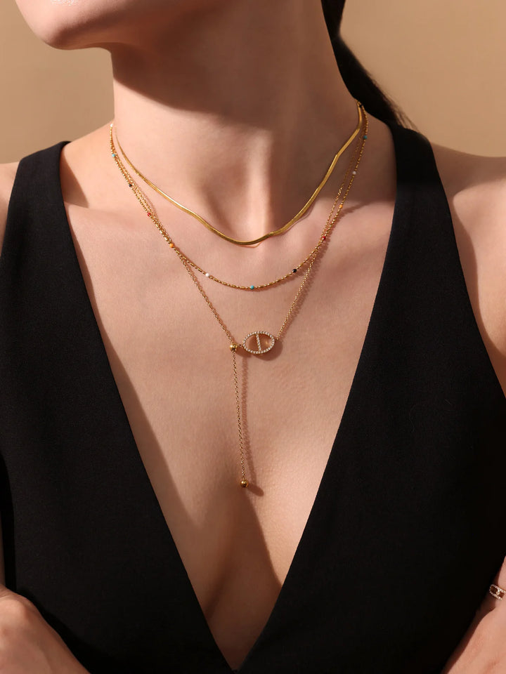 Eterna Circle Lariat Necklace