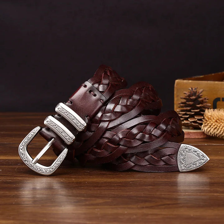 Heritage Braided Genuine Leather Belt