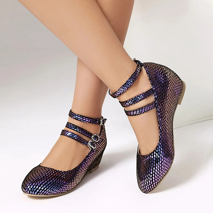 Aurora Ankle-Strap Ballet Flats