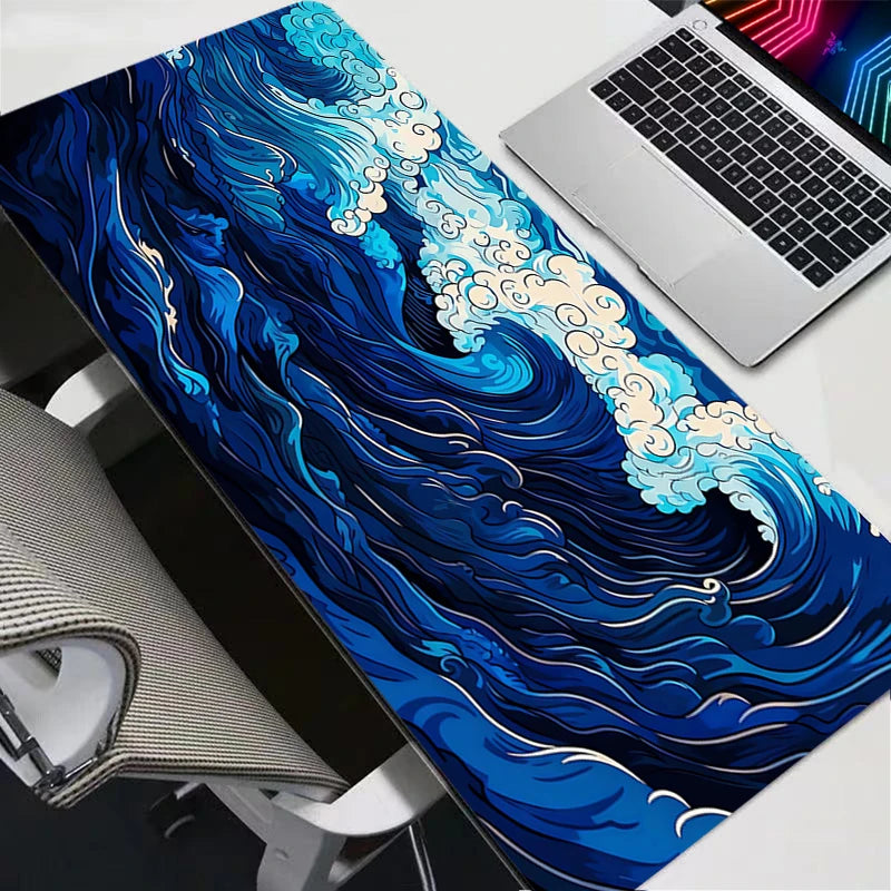 Blue Wave Keyboard Mat