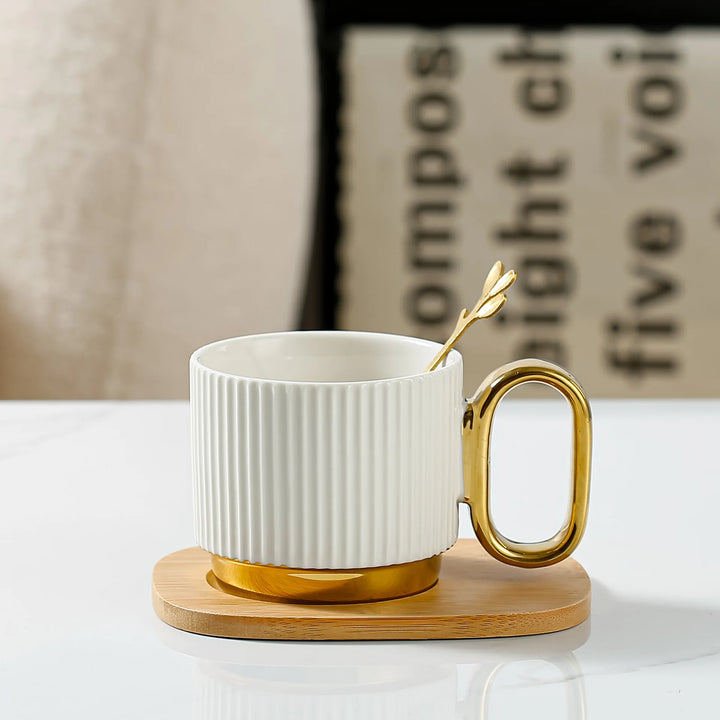 Haute Ribbed Ceramic Mugs